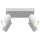 Loftsspot med spotlights Hvid 26 x 26 x 16 cm Metal