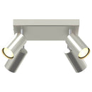 Loftsspot med spotlights Nikkel 26 x 26 x 16 cm Metal