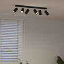 Loftsspot med spotlights Sort 73 x 6 x 16 cm Metal