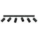 Loftsspot med spotlights Sort 73 x 6 x 16 cm Metal