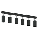 Loftsspot med spotlights Sort 73 x 6 x 16 cm Metal