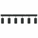 Loftsspot med spotlights Sort 73 x 6 x 16 cm Metal