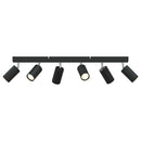 Loftsspot med spotlights Sort 73 x 6 x 16 cm Metal
