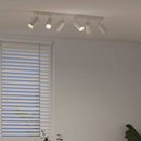 Loftsspot med spotlights Hvid 73 x 6 x 16 cm Metal