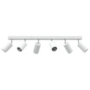 Loftsspot med spotlights Hvid 73 x 6 x 16 cm Metal