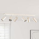 Loftsspot med spotlights Nikkel 73 x 6 x 16 cm Metal
