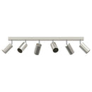 Loftsspot med spotlights Nikkel 73 x 6 x 16 cm Metal