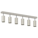 Loftsspot med spotlights Nikkel 73 x 6 x 16 cm Metal