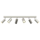 Loftsspot med spotlights Nikkel 73 x 6 x 16 cm Metal