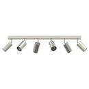 Loftsspot med spotlights Nikkel 73 x 6 x 16 cm Metal