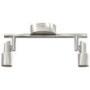 Loftsspot med spotlights Nikkel 25,5 x 8 x 11 cm Stål