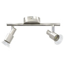 Loftsspot med spotlights Nikkel 25,5 x 8 x 11 cm Stål