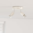 Loftsspot med spotlights Nikkel 12 x 8 cm Stål