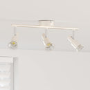 Loftsspot med spotlights Nikkel 39 x 10,5 x 10,5 cm Stål