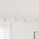 Loftsspot med spotlights Nikkel 70 x 9 x 12,5 cm Stål