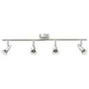 Loftsspot med spotlights Nikkel 70 x 9 x 12,5 cm Stål