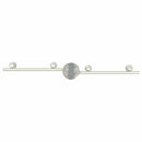 Loftsspot med spotlights Nikkel 70 x 9 x 12,5 cm Stål