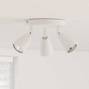 Loftsspot med spotlights Hvid 19 x 19 x 14,5 cm Metal