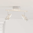 Loftsspot med spotlights Nikkel 27 x 10 x 12 cm Metal