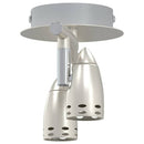 Loftsspot med spotlights Nikkel 27 x 10 x 12 cm Metal