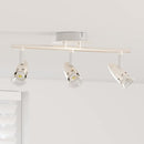 Loftsspot med spotlights Nikkel 36,5 x 10 x 12,5 cm Metal