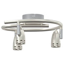 Loftsspot med spotlights Nikkel 24 x 22 x 12,5 cm Metal