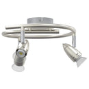 Loftsspot med spotlights Nikkel 24 x 22 x 12,5 cm Metal