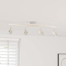 Loftsspot med spotlights Nikkel 61 x 10 x 12,5 cm Metal