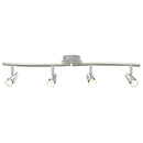 Loftsspot med spotlights Nikkel 61 x 10 x 12,5 cm Metal