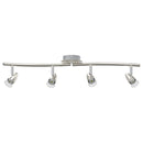 Loftsspot med spotlights Nikkel 61 x 10 x 12,5 cm Metal
