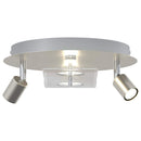 Loftsspot med spotlights Nikkel 29 x 29 x 11 cm Stål og Glas