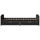 daybed med to skuffer uden madras IRUN sort 90x200 cm