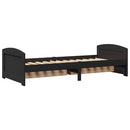 daybed med to skuffer uden madras IRUN sort 90x200 cm