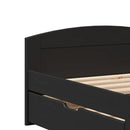 daybed med to skuffer uden madras IRUN sort 90x200 cm