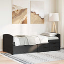 daybed med 5 skuffer uden madras IRUN sort 90x200 cm