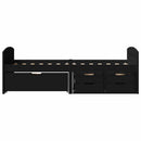 daybed med 5 skuffer uden madras IRUN sort 90x200 cm