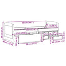 daybed med 5 skuffer uden madras IRUN sort 90x200 cm