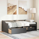 daybed med tre skuffer uden madras IRUN sort 90x200 cm