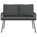 Havebænk med pude Antracit 114 x 64 x 90cm Stål