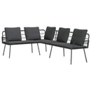 Sofa med pude Antracit 173 x 231 x 90 cm Stål