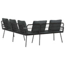 Sofa med pude Antracit 173 x 231 x 90 cm Stål