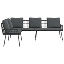 Sofa med pude Antracit 173 x 231 x 90 cm Stål