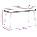 Sofabord Sort 90 x 45 x 43 cm polyrattan