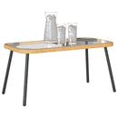 Sofabord Brun og sort 90 x 45 x 43 cm polyrattan