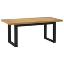 spisebord NOAIN U-formede ben 180x90x75 cm massivt træ fyrretræ