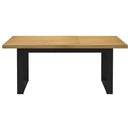 spisebord NOAIN U-formede ben 180x90x75 cm massivt træ fyrretræ