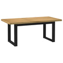 spisebord NOAIN U-formede ben 180x90x75 cm massivt træ fyrretræ