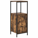 Badeværelsesmøbel sæt 5 pcs Røget Eg og Sort Konstrueret træ