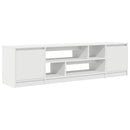 tv-bord 188,5x41x50 cm konstrueret træ hvid