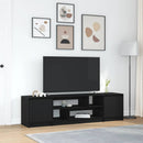 tv-bord 188,5x41x50 cm konstrueret træ sort egetræsfarve